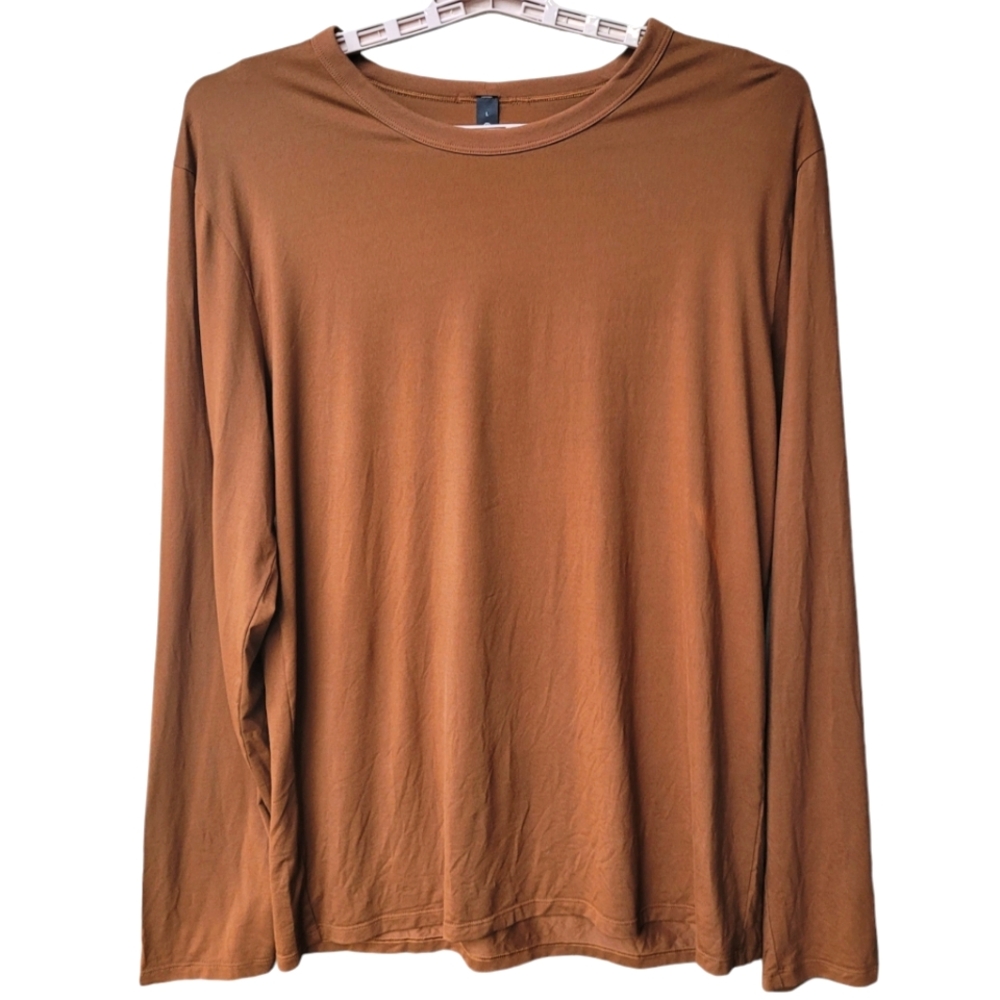 Lululemon Men's Fundamental Long Sleeve Shirt Rust Orange Size L